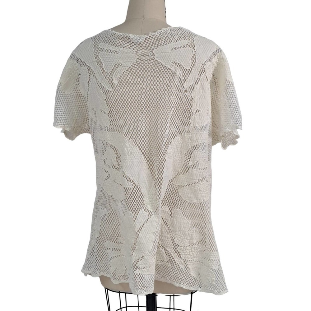 Lilka Anthropologie 100% cotton lacey cover up/ over top shirt/Swim Cover Up - Picture 2 of 4